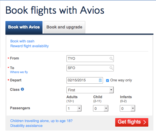 輸入相關資訊後按 Get Flights 就可以查詢