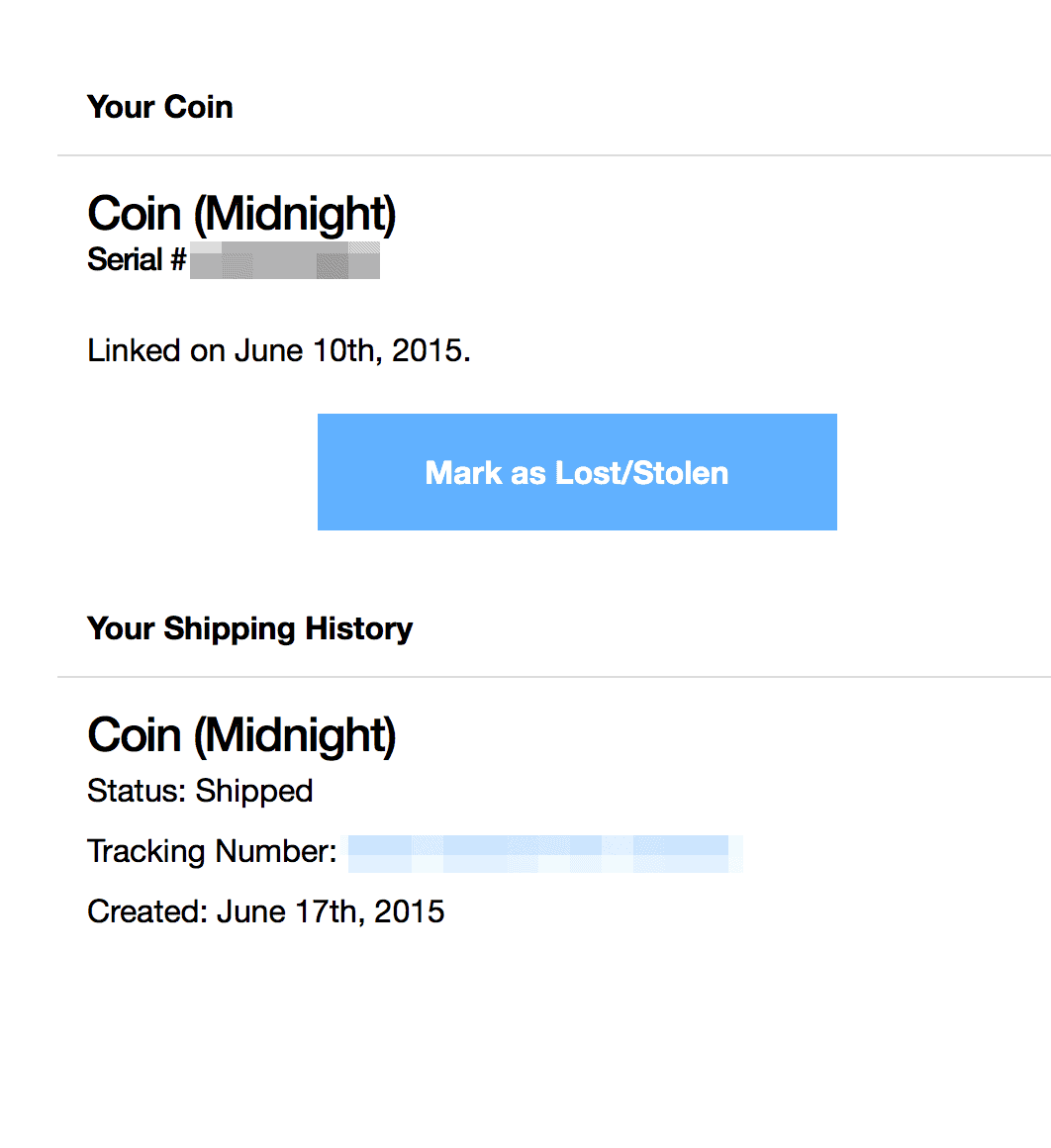 Coin 出貨前,研究生就收到準備出貨通知