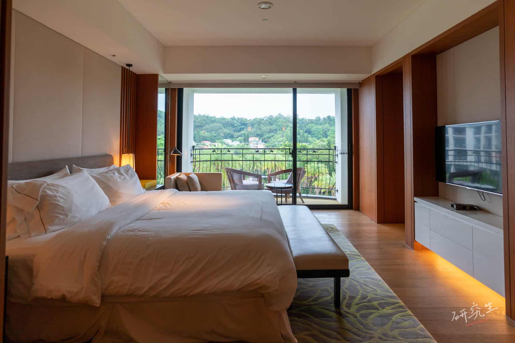 房間外面就是度假村的園景,整片綠油油,相當舒服|大溪威斯汀 (Westin Tashee)